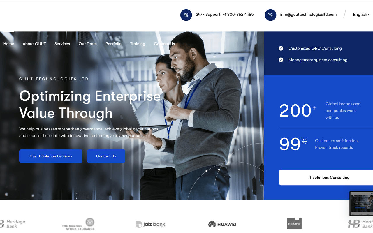 GUUT Technologies — Cybersecurity Web project
