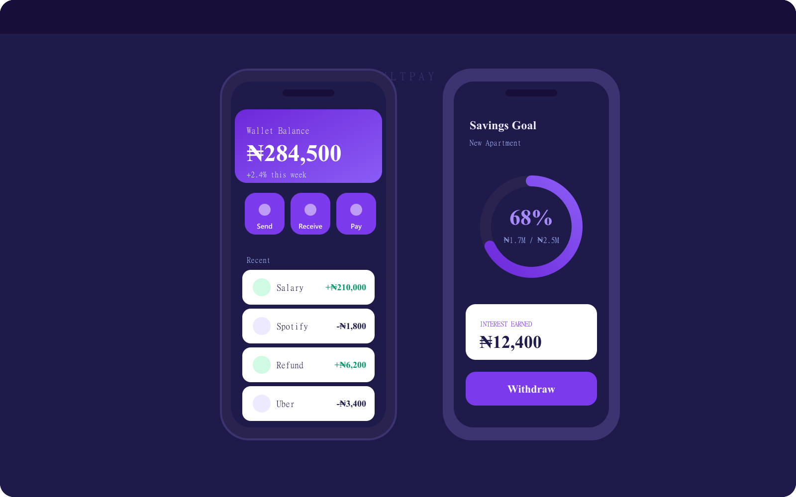 VaultPay — Fintech Mobile project